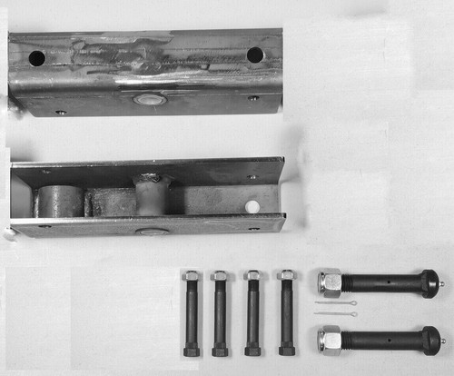 2) Kit reconstruido de suspensión de remolque para pernos ecualizadores de resorte de zapatilla de 2"" de ancho - Imagen 2 de 2