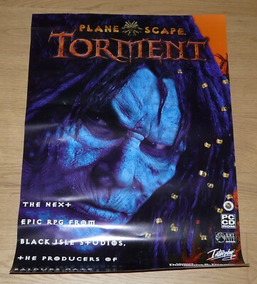 AD&D ADVANCED DUNGEONS DRAGONS POSTER PLANESCAPE TORMENT BALDUR'S GATE INTERPLAY