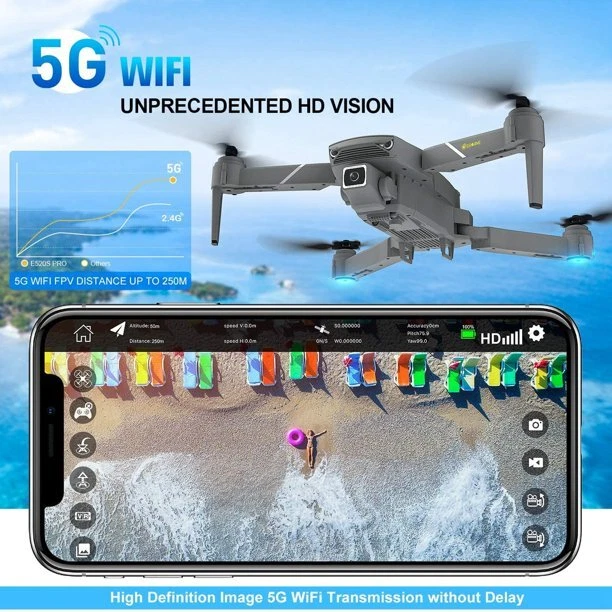 Eachine E520S PRO 5G WIFI FPV Drones for Kids with Camera 4K 150