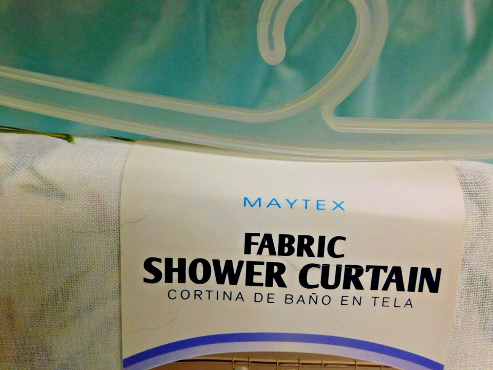 MAYTEX TELA CORTINA DE DUCHA POLIÉSTER BEIGE AZUL VERDE NARANJA BLANCO 70 X 72 NUEVO Foto 4 de 4