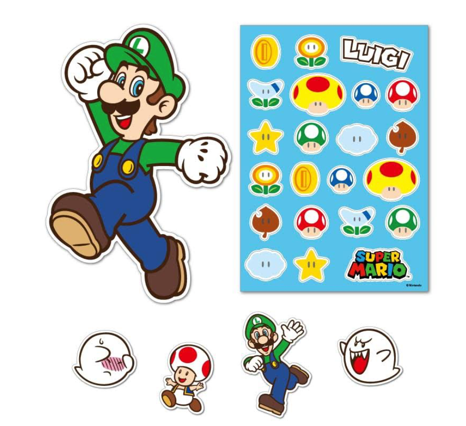 Super Mario Bros Decoration Stickers Removable Luigi Nintendo