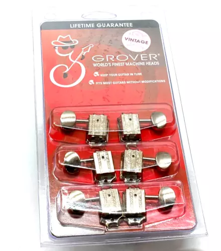 Grover Nickel 3+3 Vintage Deluxe Tuners for Gibson®/Epiphone® Guitar 136N