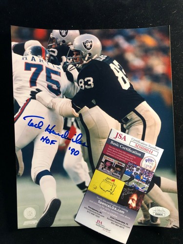 Ted Hendricks Signed HOF 90 Autographed Photo Oakland Raiders Las Vegas JSA Cert - Picture 2 of 2