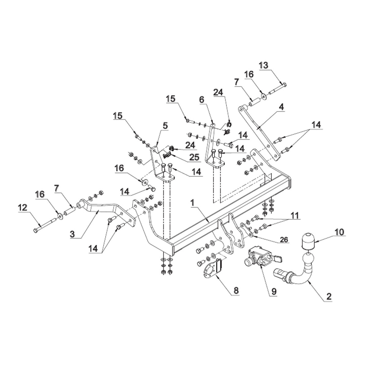 Pack attelage Renault Megane Scenic 99- rotule démontable et faisceau complet