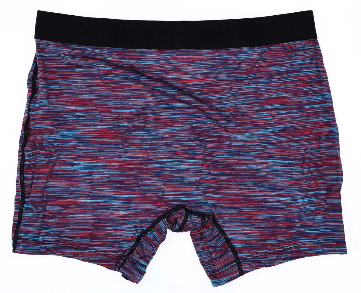 Saxx 285027 Men's Boxer Briefs Underwear Red/Blue Space Dye X-Large