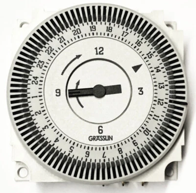 GRÄSSLIN FM/1 QRTUZ Zeitschaltuhr Einbau Modul 230V 16A Timer Relais analog DCAC