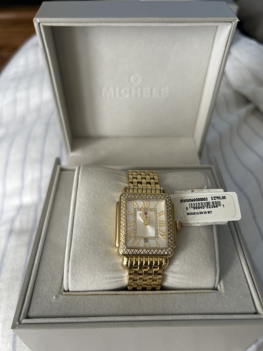 MICHELE Deco Madison Diamond White/Silver Dial Women's Watch