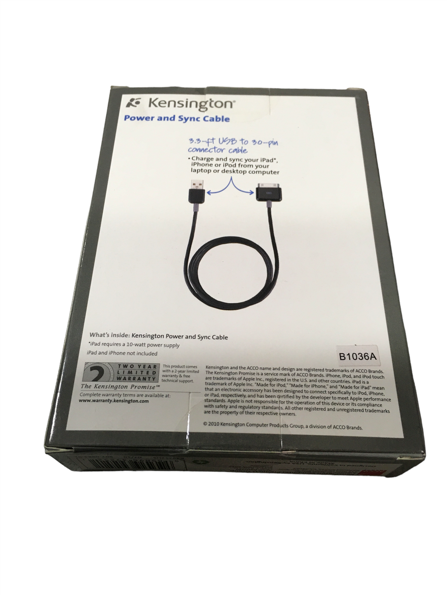 Kensignton Power and Sync Cable for iPhone K39252US | eBay