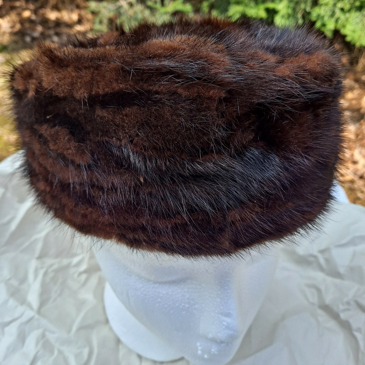 Vintage Antique Ladies fur Hat Brown Marche Exclusive union  display picture 1