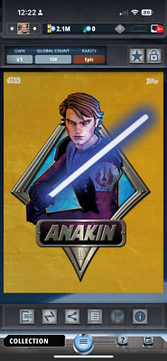 Topps Star Wars Digital Card Trader - Badges - Anakin Skywalker - GOLD - 100cc