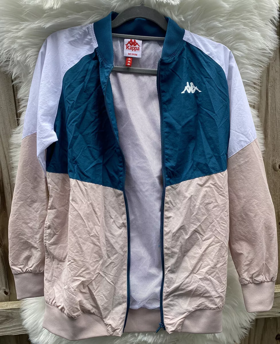 Kappa Authentic 90 Bernina Nylon Track Jacket Blue Patron/ Pink/ White Size M
