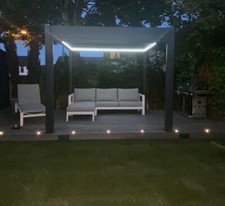 3mx3m Electric Louvered Roof Gazebo, with optional Privacy Screens 3mx4m & 4mx4m