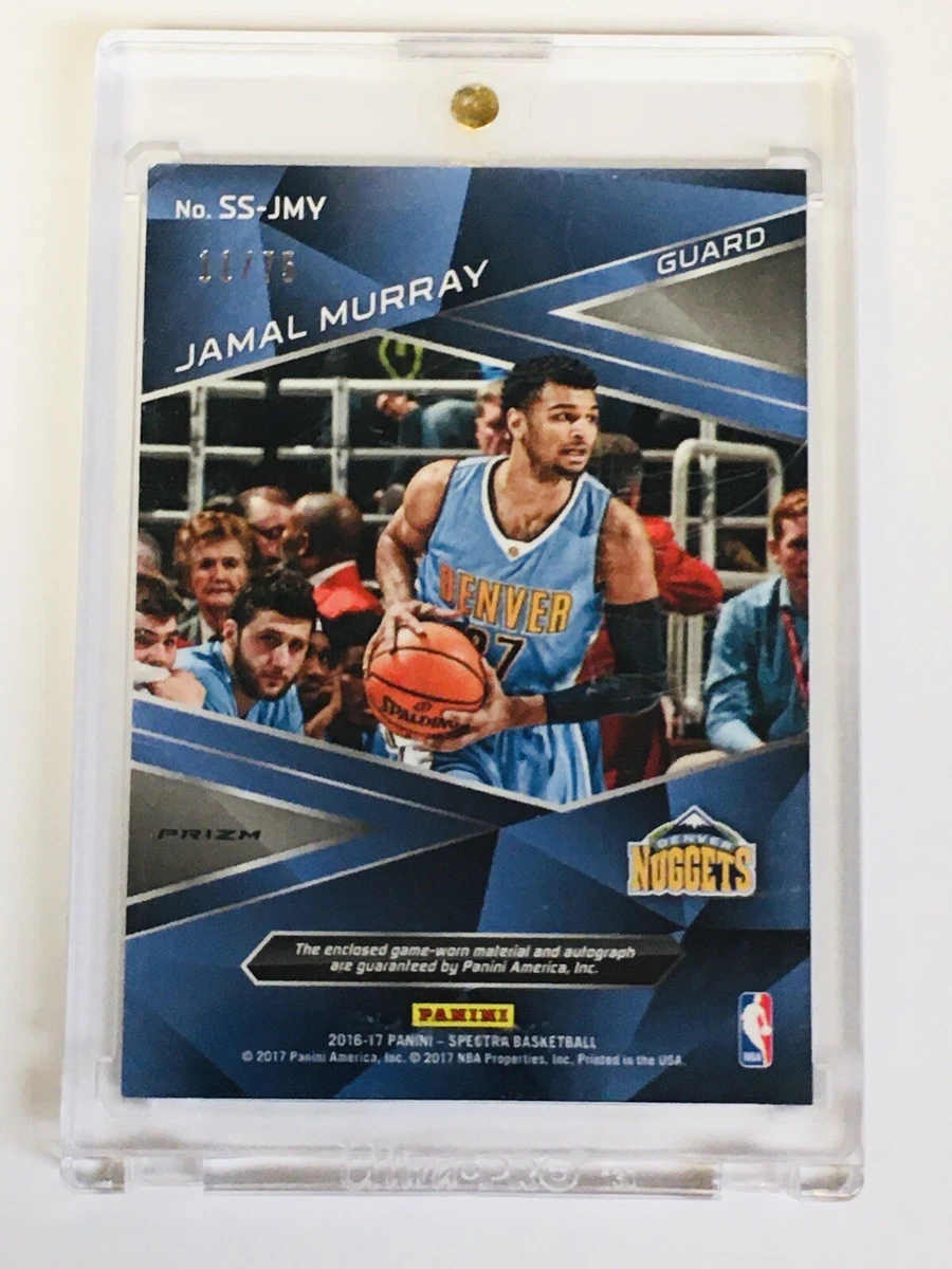 2016 Panini Spectra Jamal Murray Auto RC Spectacular Swatches Blue #/75 Rookie