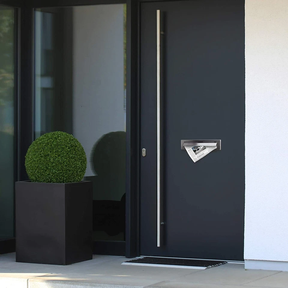 Briefeinwurf Edelstahl 340x76 mm Briefschlitz Postklappe Briefeinwurfklappe matt - Bild 2 von 4