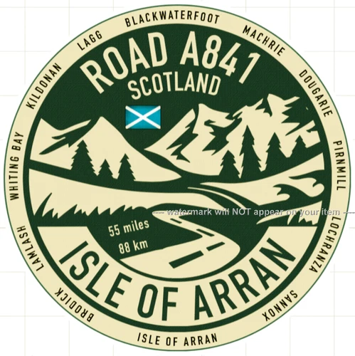 Road A841 Isle of Arran SCOTLAND - 2x Vinyl Sticker #2937