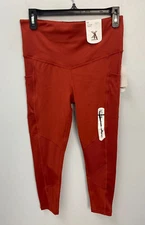 Xersion Orange Athletic 7/8 Leggings Wmn's Medium, High-rise Medium Compression