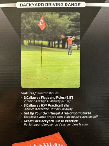 Callaway Golf Backyard Practice Driving Range 2 Flags & Poles + 3 Balls NEW - 第 7/10 張圖片