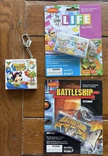 Lot/3 Hasbro Board Game NEW Keychains Game of Life Battleship + Bonus Mouse Trap