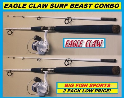 EAGLE CLAW Saltwater 7' SURF BEAST Combo 2-PACK BRAND NEW! FREE USA SHIPPING! | eBay EAGLE CLAW Saltwater 7' SURF BEAST Combo 2-PACK BRAND NEW! FREE USA SHIPPING! | eBay