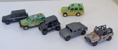 2017 &2018 Matchbox Jurassic Park & Jurassic World Car LAND RESCUE CONVOY Set x5