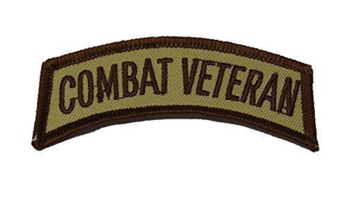COMBAT VETERAN DESERT TAN TOP ROCKER PATCH IRAQ OIF DESERT STORM OEF AFGHANISTAN - Picture 1 of 1