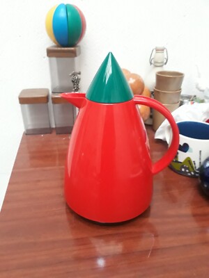 Vintage 80er EMSA THERMOSKANNE BRASILIEN MI W.GERMANY Karaffe Krug Kaffee Tee Design Deko
