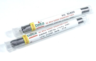 2/Pk Philmore Qualitek No-Clean NC601 Solder Dispenser Pack 60/40 .032  Diameter