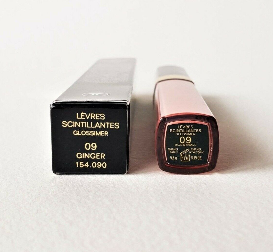 CHANEL Glossimer Lèvres Scintillantes Lip Gloss 09 GINGER | eBay