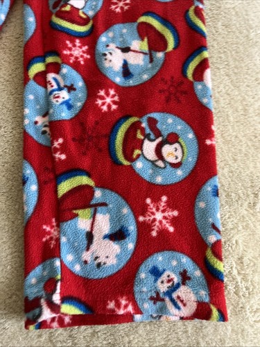Childrens Place Boys Red Snowglobe Penguin Polar Bear Fleece Pajama Pants 10-12 - Picture 5 of 7