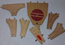 Wooden Train Turntable  Switch Tracks Railway Whittle Brio Thomas Compatible