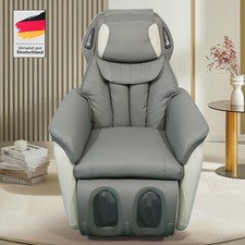 Massagestühle Heizung Relaxsessel Bluetooth 3D Massagesessel Fernbedienung Grau