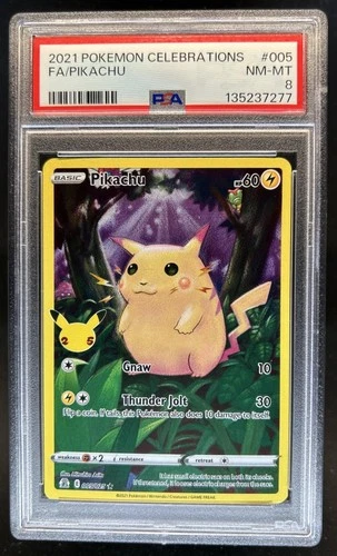 2021 Pokemon SWSH Celebrations Pikachu Holo #005/025 PSA 8