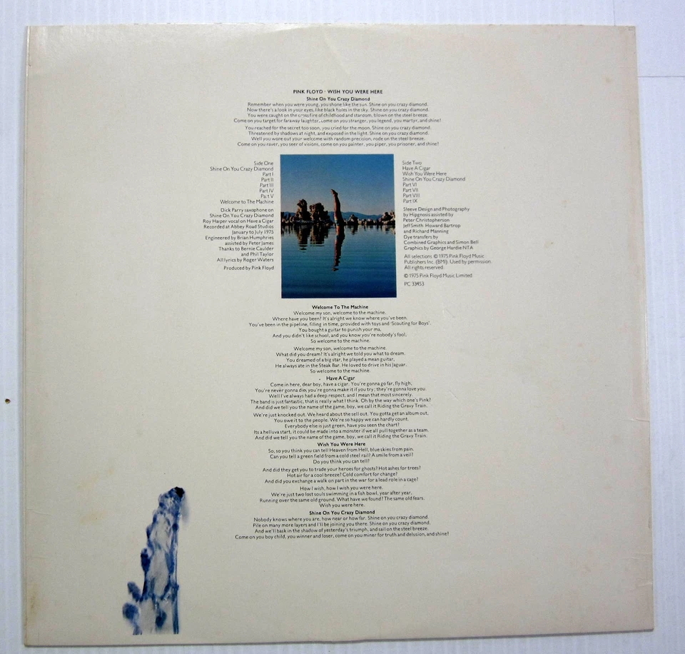 Pink Floyd Wish You Were Here LP Near-MINT 1970s press see all pictures - Image 4 of 4