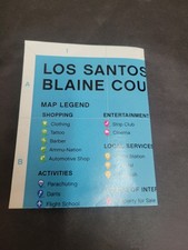 GTA V Map Poster Los Santos  Blaine County MA...