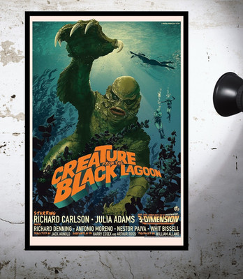 Creature From the Black Lagoon in 3 Dimension Quality Poster Paper 24''x36''