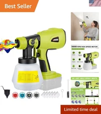 Lightweight Cordless HVLP Paint Sprayer for Ryobi 18V Battery - 1000ml Container