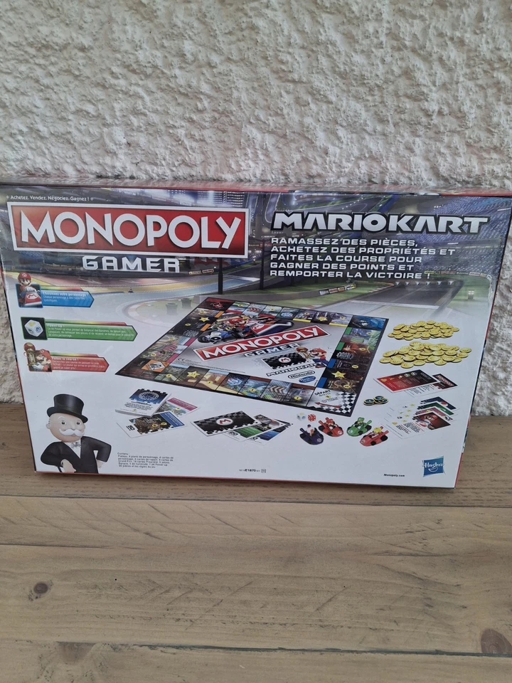 Monopoly Mario Kart Gamer   Neuf Hasbro Scellé Jeu Société  - Photo 2/2
