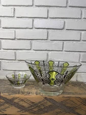 Mid Century Modern Vintage Chip Dip Bowl Set 