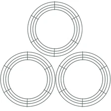3 Pieces Wire Wreath Frame Christmas Metal Round Wreath Form Holiday Wire Ring f