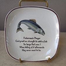 Vintage Sandland Fisherman's Prayer Coin Dish Trinket Dish