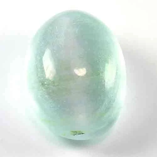 INCONCEIVABLE NATURAL AQUA GREEN COLOR OVAL CAB BRAZILIAN TOPAZ CAT'S EYE 8.5ct