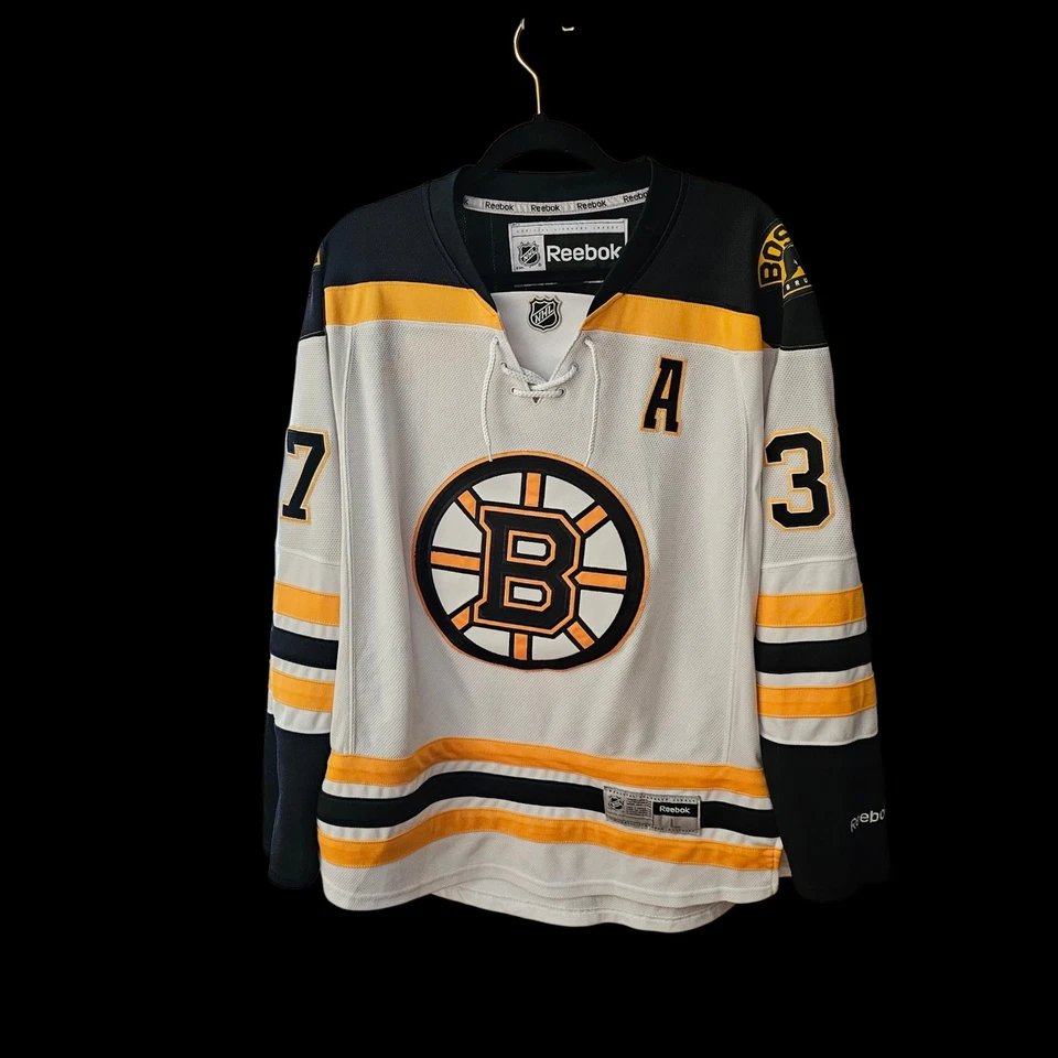 锐步Zdeno Chara波士顿棕熊队NHL曲棍球球衣白色客场成人M — 第 2/4 张图片