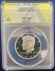 2002-S Silver Kennedy Half Dollar ANACS PF-68 DCAM Deep Cameo Proof