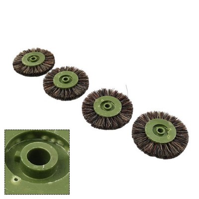 4 Pcs 60mm Polishing Horse Hair Round Brush Cleaning Buffing Wheel 6mm Hole