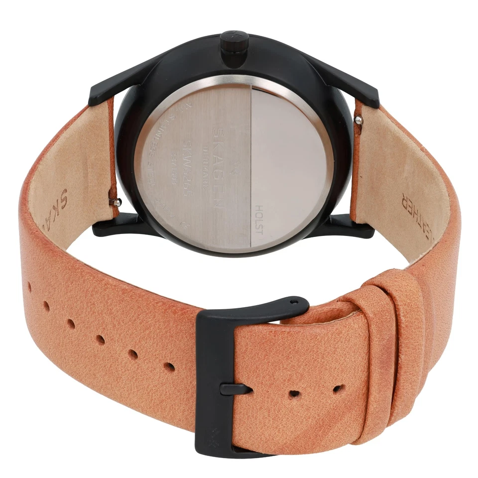 Skagen Holst Multifunction 40mm Black Dial & Brown Band Quartz Watch SKW6369 - Image 3 of 3
