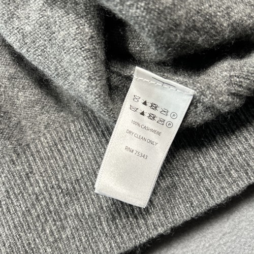 Tahari Herren XXL 100% Kaschmir Langarm Quarter Zip Pullover Sweater Grau - Bild 5 von 13