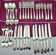 Vintage Sheffield Elkington EPNS Silver Plated 36 Piece Cutlery Set