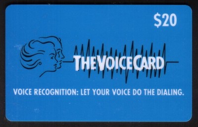 $20. The VoiceCard - Voice Recognition Telephone Card Phone Card