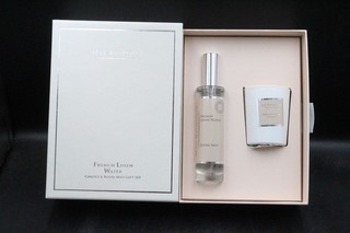 MAX BENJAMIN French Linen Water CANDLE 125g & ROOM MIST 100ml GIFT SET L52