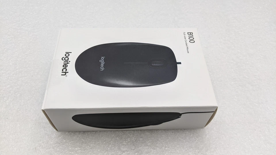 NEW Logitech B100 Corded mice for laptop Black (5 pack) ( 910-001439 ) Free S/H - Image 3 of 4